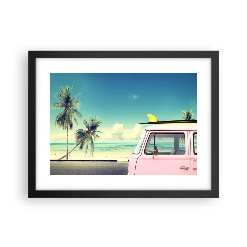 Poszter fehér keretben - Ideje elkezdeni a nyaralást - 40x30 cm