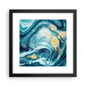 Poszter fehér keretben - Kék örvény - 30x30 cm