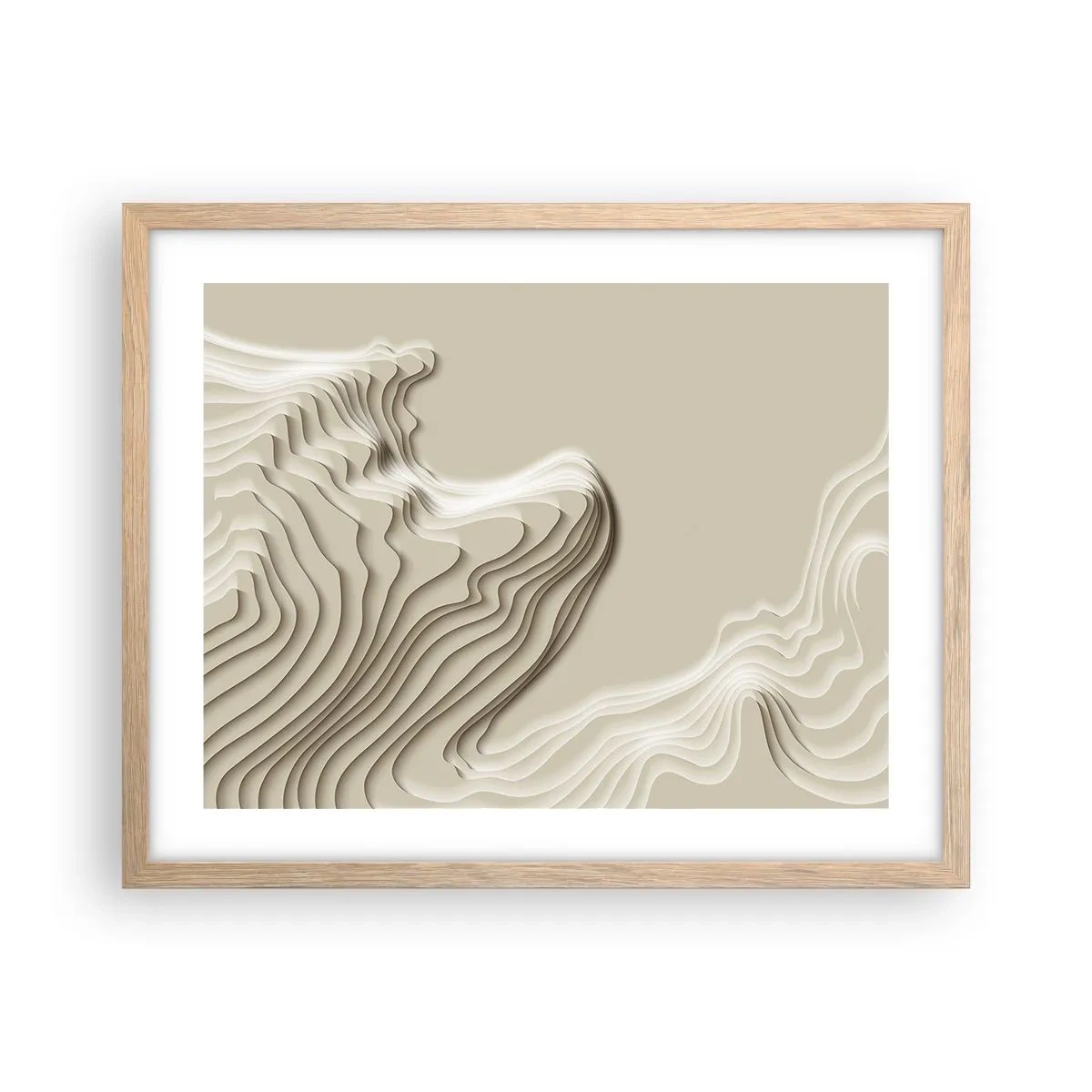 Poszter világos tölgy keretben - Művészeti topográfia - 50x40 cm