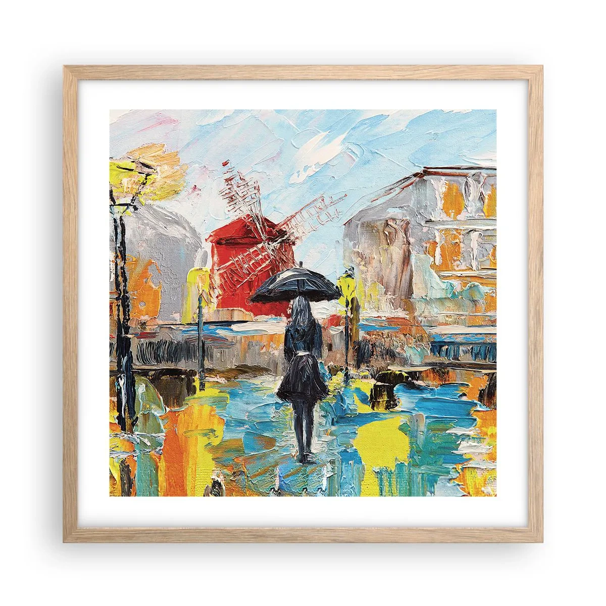 Poszter világos tölgy keretben - Párizsi legendák - 50x50 cm