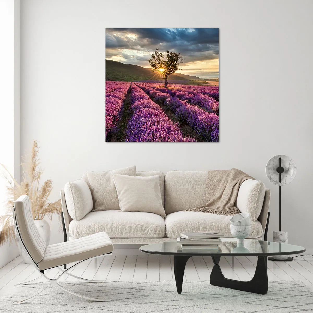 Üveg kép - Lila színű illat - 60x60 cm