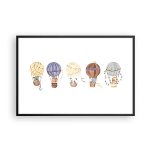 Poszter fehér keretben - Barátok egy utazáson - 91x61 cm