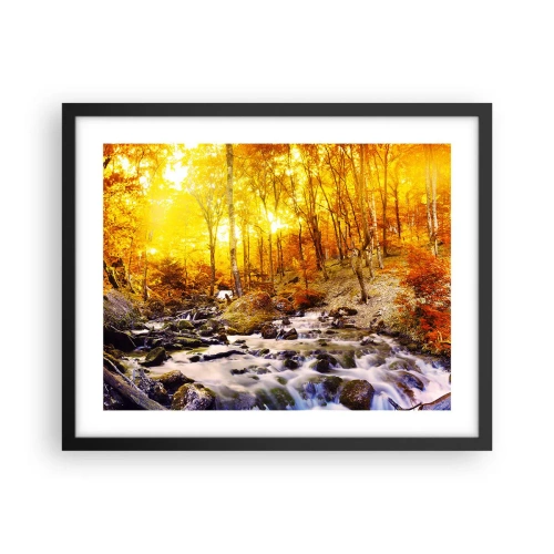 Poszter fehér keretben - Kövek aranyba és platinába - 50x40 cm