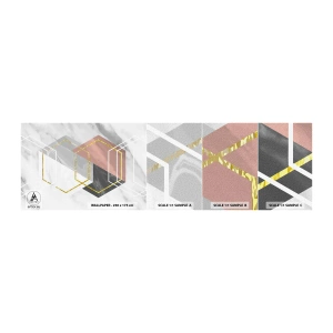 Fotótapéta Minta Standard Eco - Lánc kompozíciója - Absztrakció, Darab, Hatszög - 100x30 cm