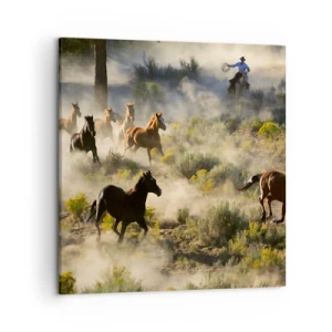 Vászonkép - Rivalizálás – szabadság, vagy férfierő? - 50x50 cm