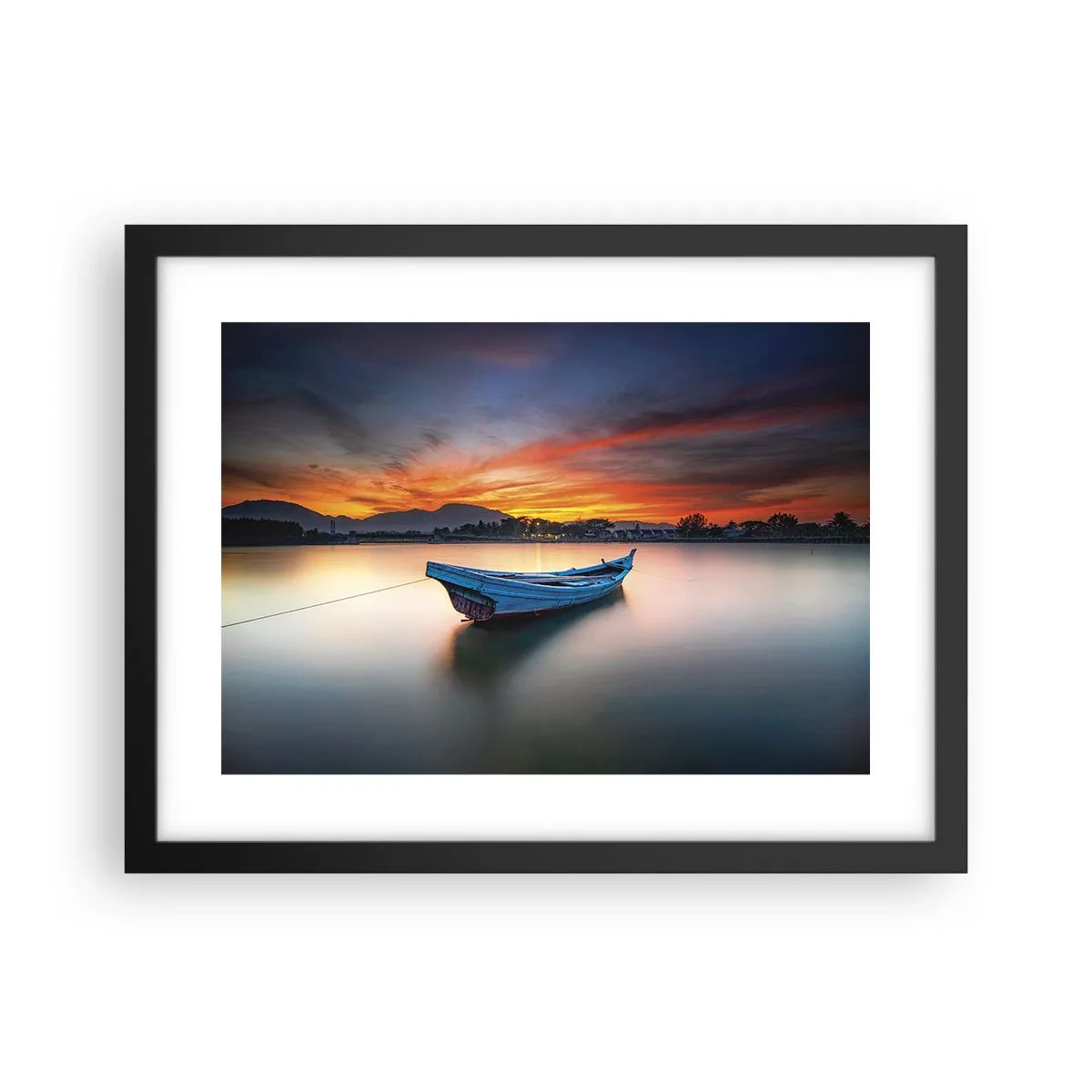 Poszter fehér keretben - Jó éjszaka jön - 40x30 cm