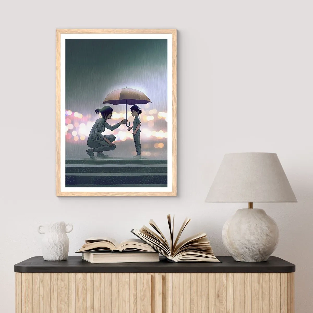 Poszter világos tölgy keretben - És most minden rendben - 50x70 cm
