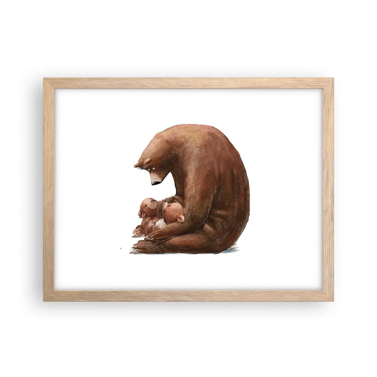 Poszter világos tölgy keretben - Szép álmokat gyerekek - 40x30 cm