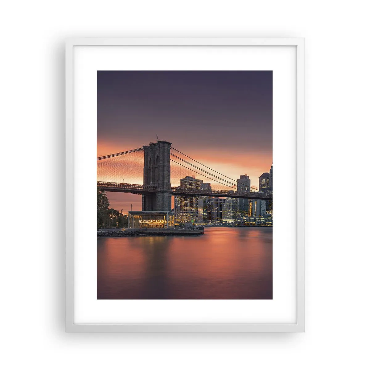 Poszter fekete keretben - Lila csendbe merülve - 40x50 cm