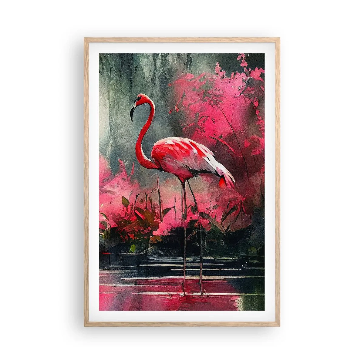 Poszter világos tölgy keretben - Egy lecke a természetes bájról - 61x91 cm