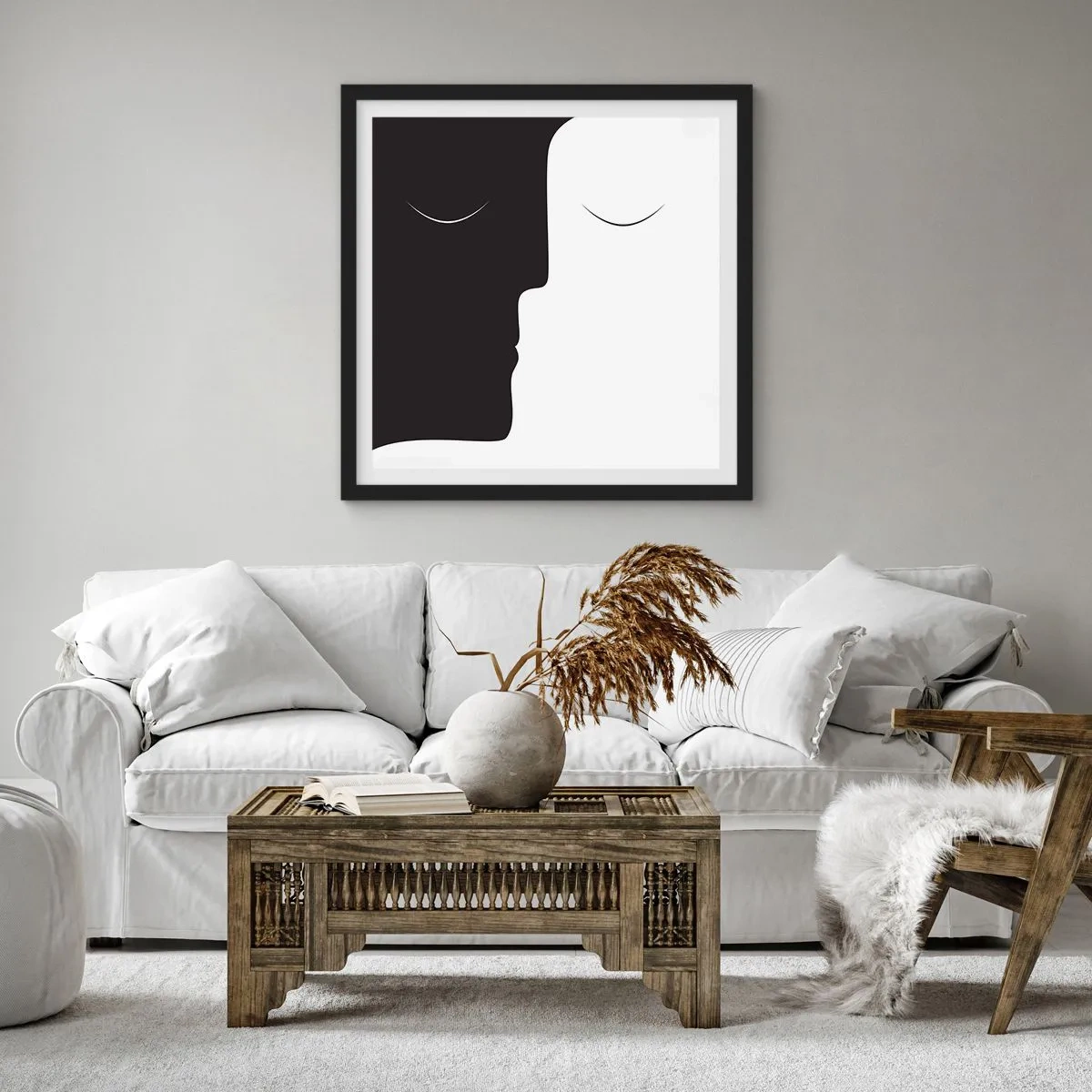 Poszter fehér keretben - Az ellentétek egysége - 60x60 cm
