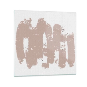 Üveg kép - Absztrakció lágy rózsaszínben - 30x30 cm