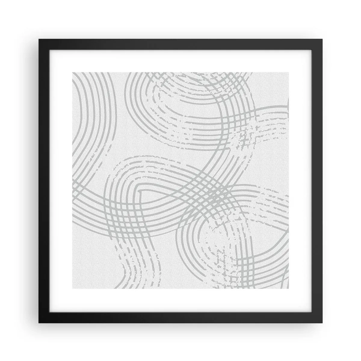 Poszter fehér keretben - Nincs egyenes út - 40x40 cm