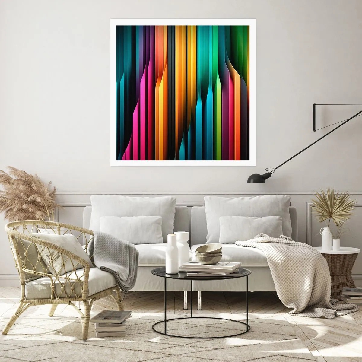 Poszter - Fényorgonák - 50x50 cm