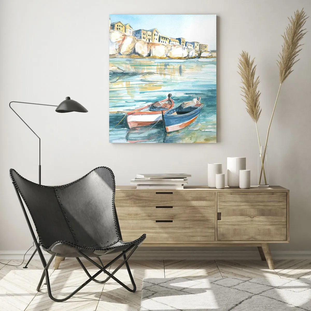 Üveg kép - Tájkép azúrkéken - 50x70 cm