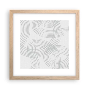 Poszter világos tölgy keretben - Nincs egyenes út - 30x30 cm