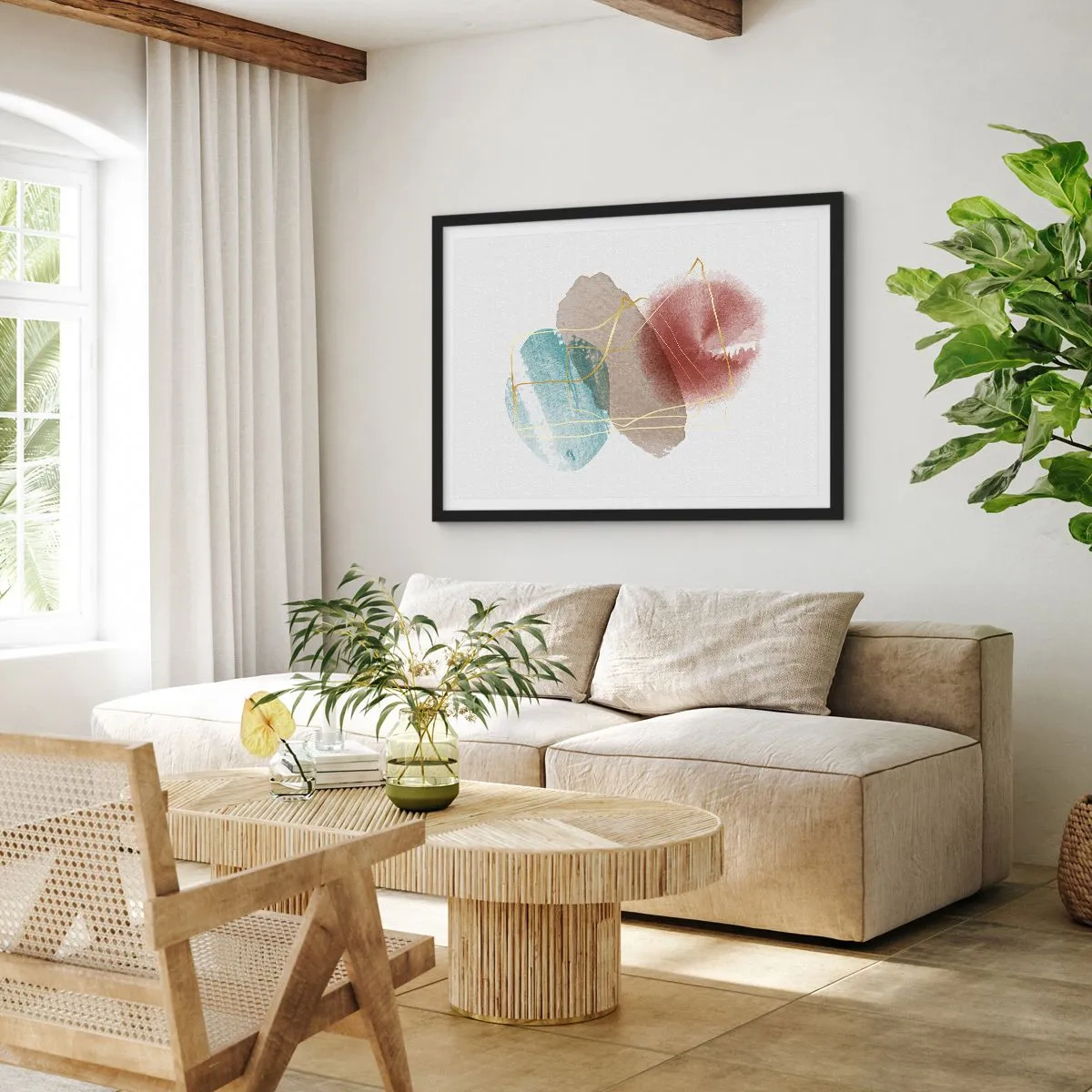 Poszter fehér keretben - Az űr koralljai - 100x70 cm