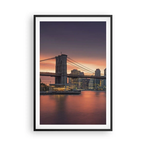 Poszter fehér keretben - Lila csendbe merülve - 61x91 cm