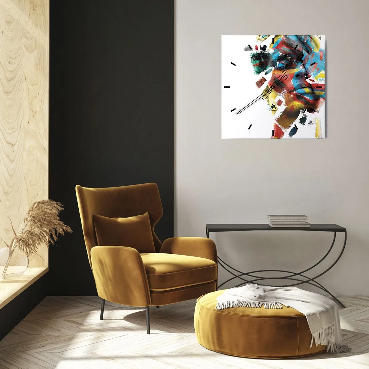 Falióra, Óra - Színes személyiség - 40x40 cm
