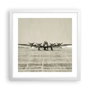 Poszter fekete keretben - Mint mindig készen - 40x40 cm