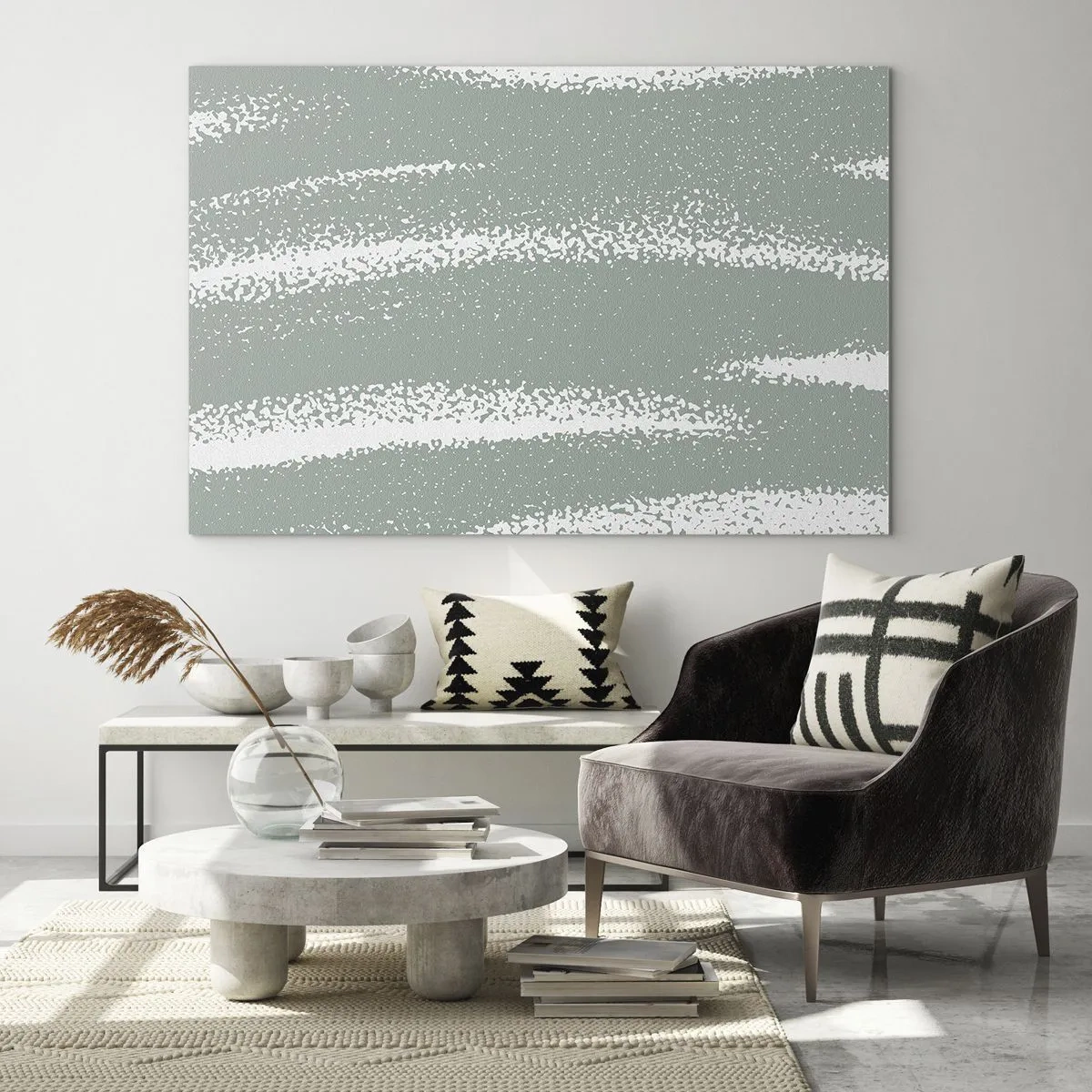 Üveg kép - Absztrakció téli hangulatban - 120x80 cm