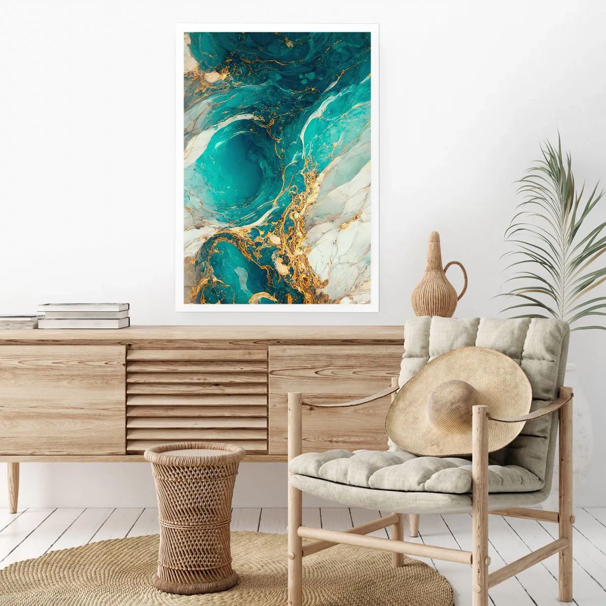 Poszter - Kompozíció aranyvénákkal - 70x100 cm