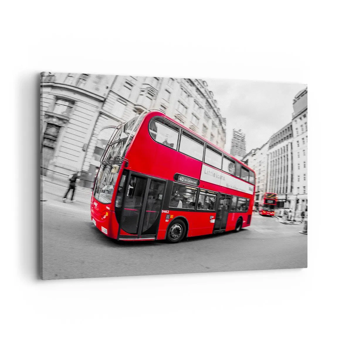 Vászonkép - London hagyományosan - by bus - 100x70 cm