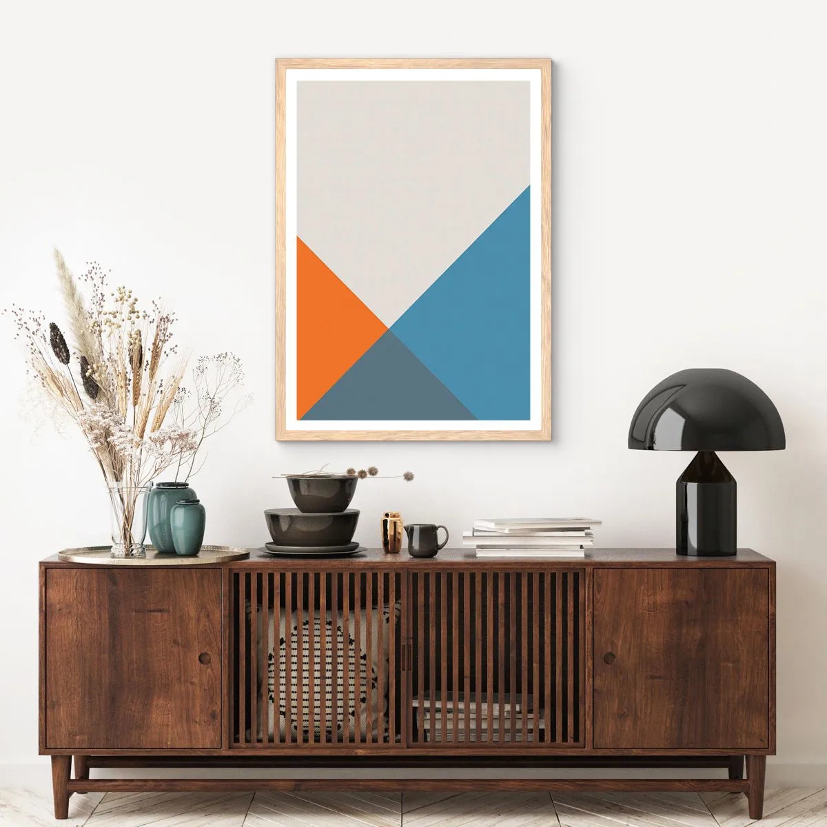 Poszter világos tölgy keretben - Szögben… - 40x50 cm