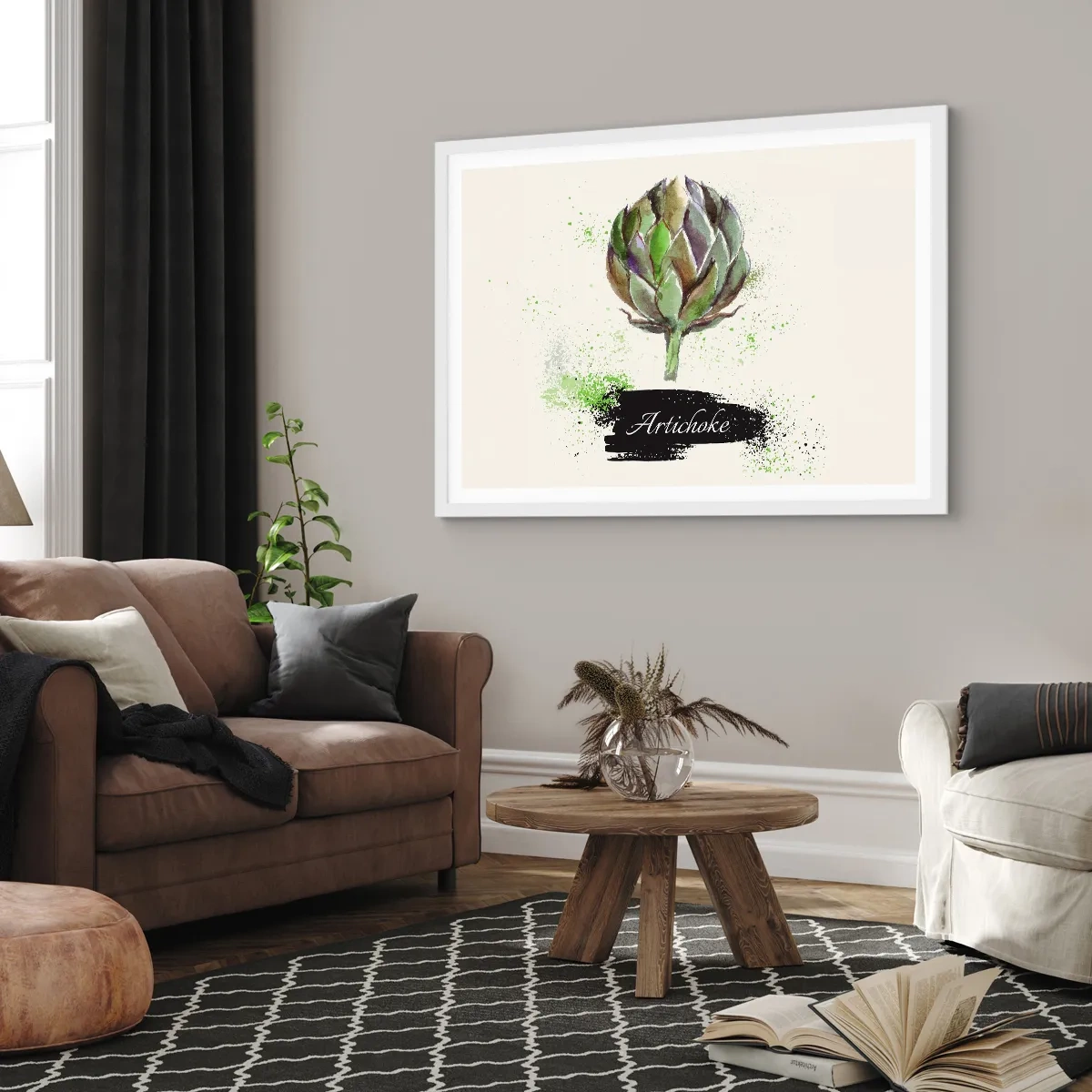 Poszter fekete keretben - Eviva zöldségek! - 91x61 cm