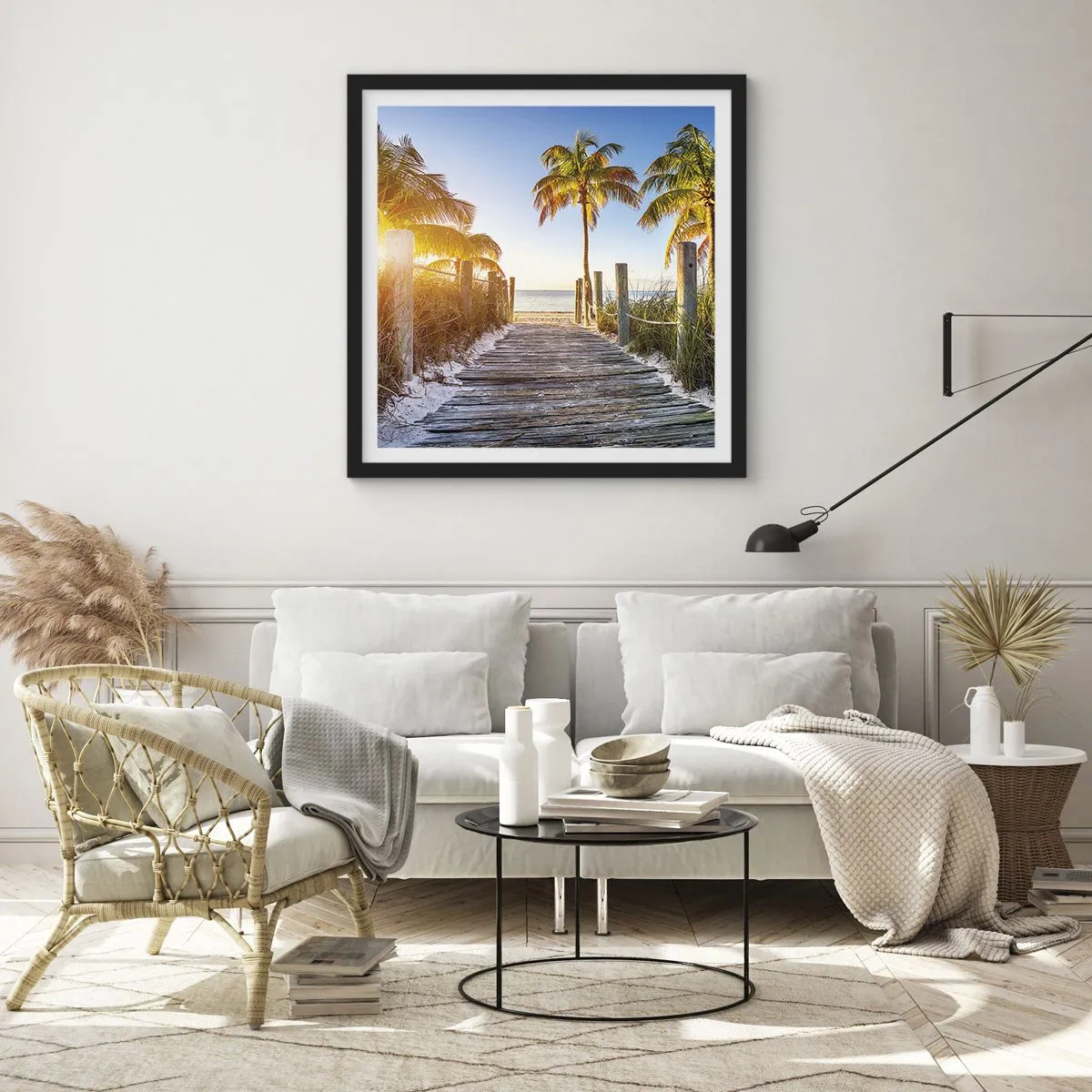 Poszter fehér keretben - Egyenesen a paradicsomba - 50x50 cm