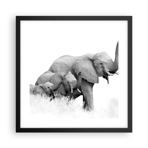 Poszter fehér keretben - Egy, kettő, három - 40x40 cm