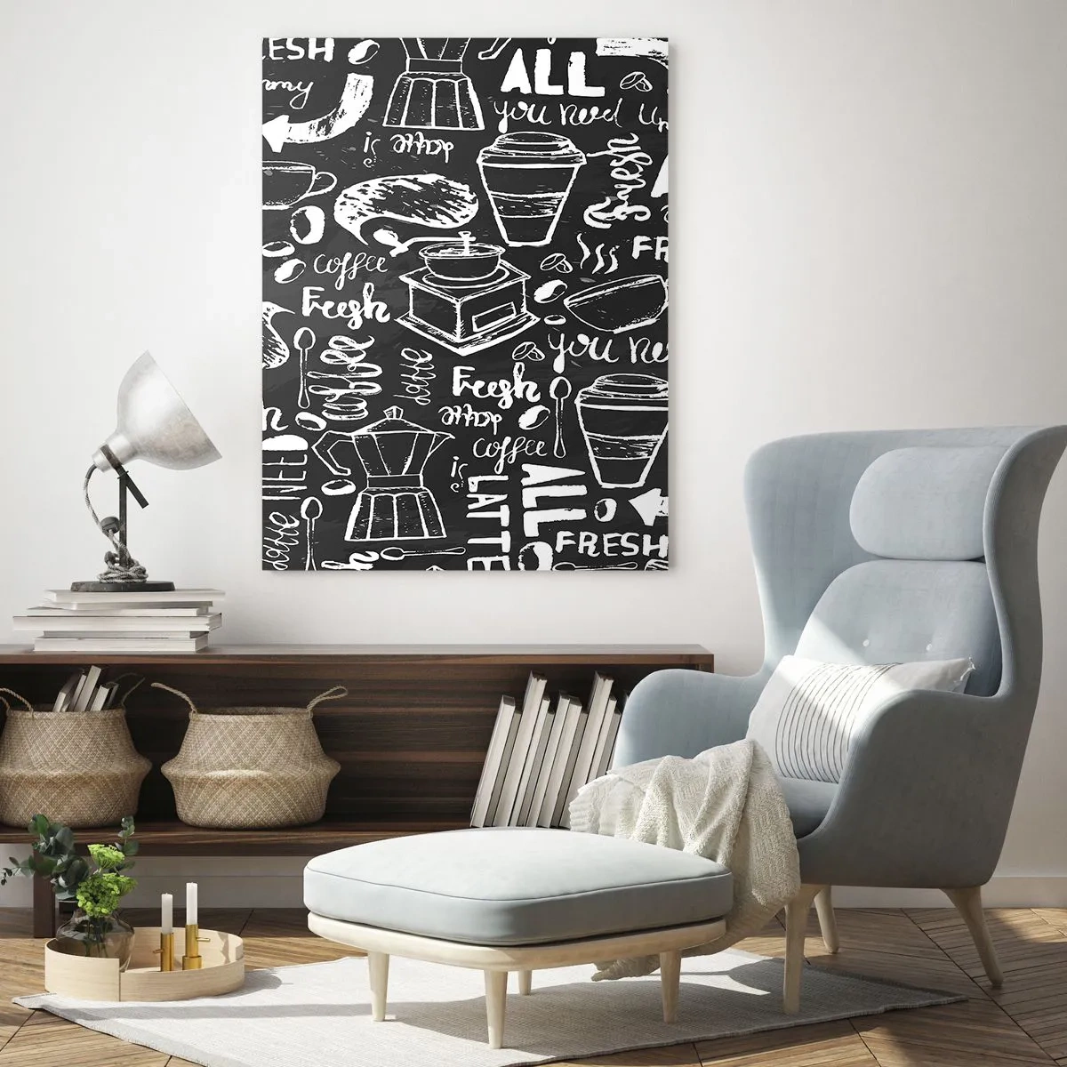 Üveg kép - All you need is… - 70x100 cm