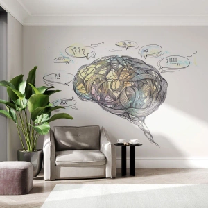 Fotótapéta Premium Sand - Ember - nagy rejtvény - Absztrakció, Agy, Grafika - 250x175 cm