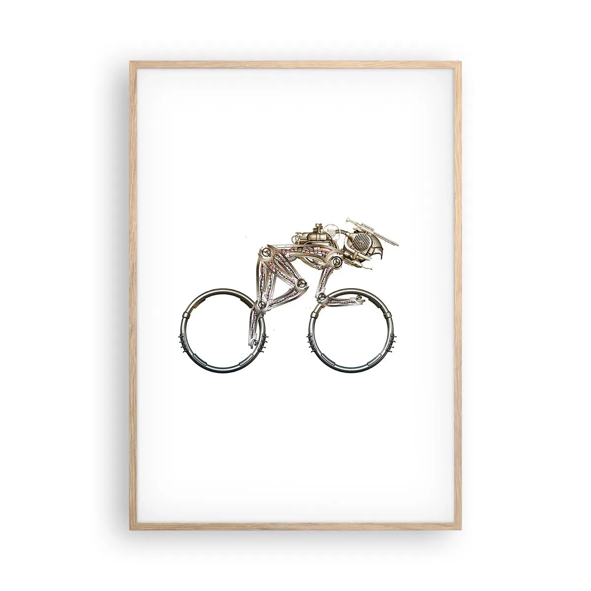 Poszter világos tölgy keretben - Remek gép - 70x100 cm