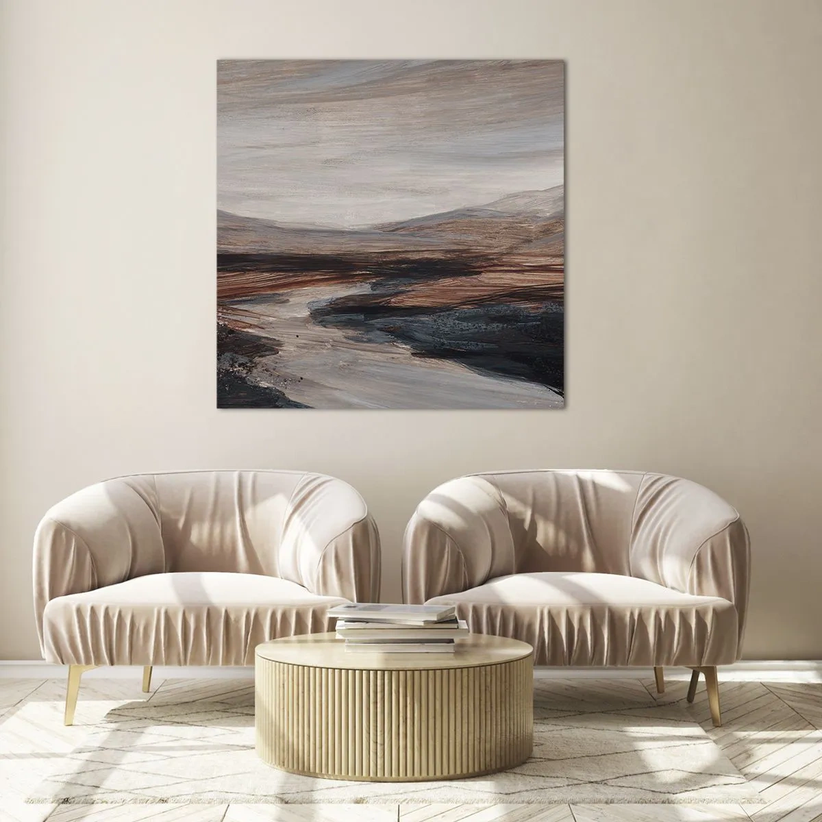 Üveg kép - Békés völgy - 40x40 cm