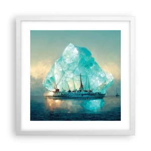 Poszter fekete keretben - Sarkvidéki gyémánt - 40x40 cm