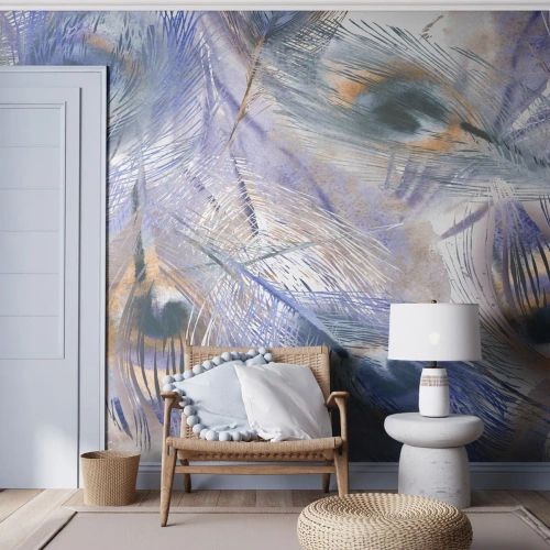 Fotótapéta Standard Eco - Pávaszem kompozíció - Absztrakció, Pávatoll, Boho - 350x256 cm