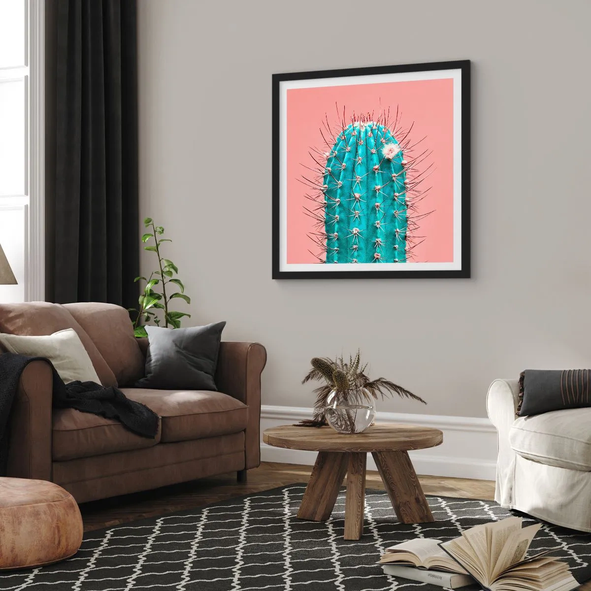 Poszter fehér keretben - Csak nézz - 60x60 cm