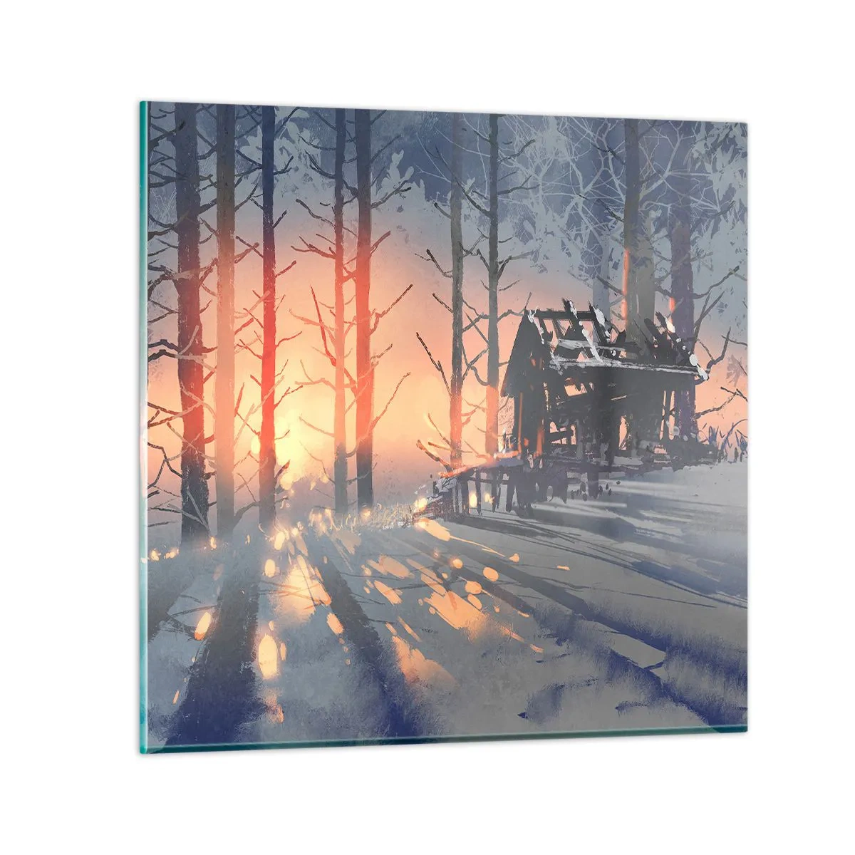 Üveg kép - Ide csak a nap néz be - 30x30 cm