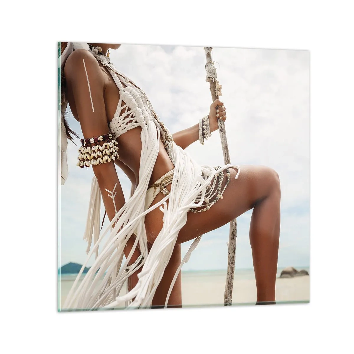 Üveg kép - A nap papnője - 60x60 cm