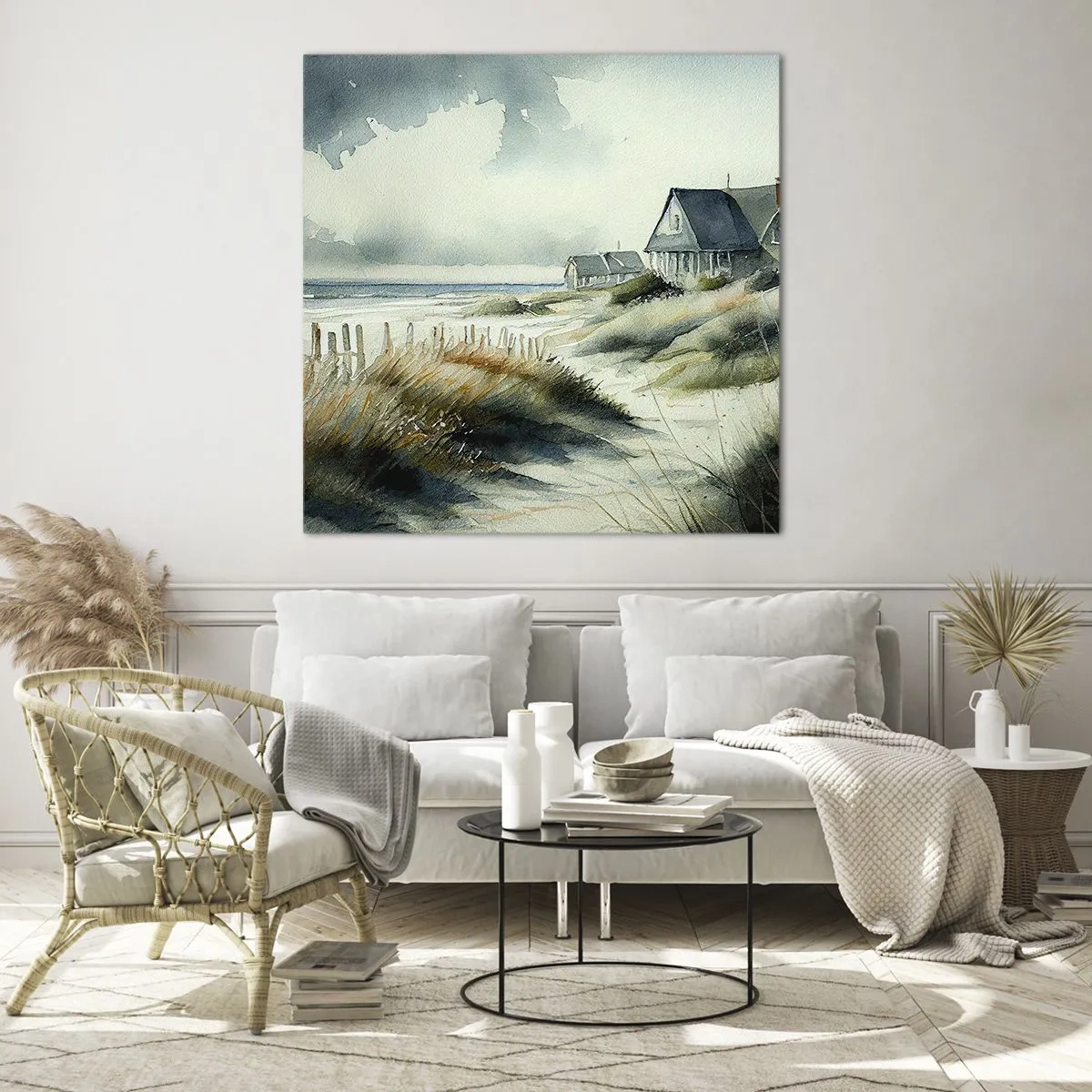 Üveg kép - Távol a nyüzsgéstől  - 60x60 cm