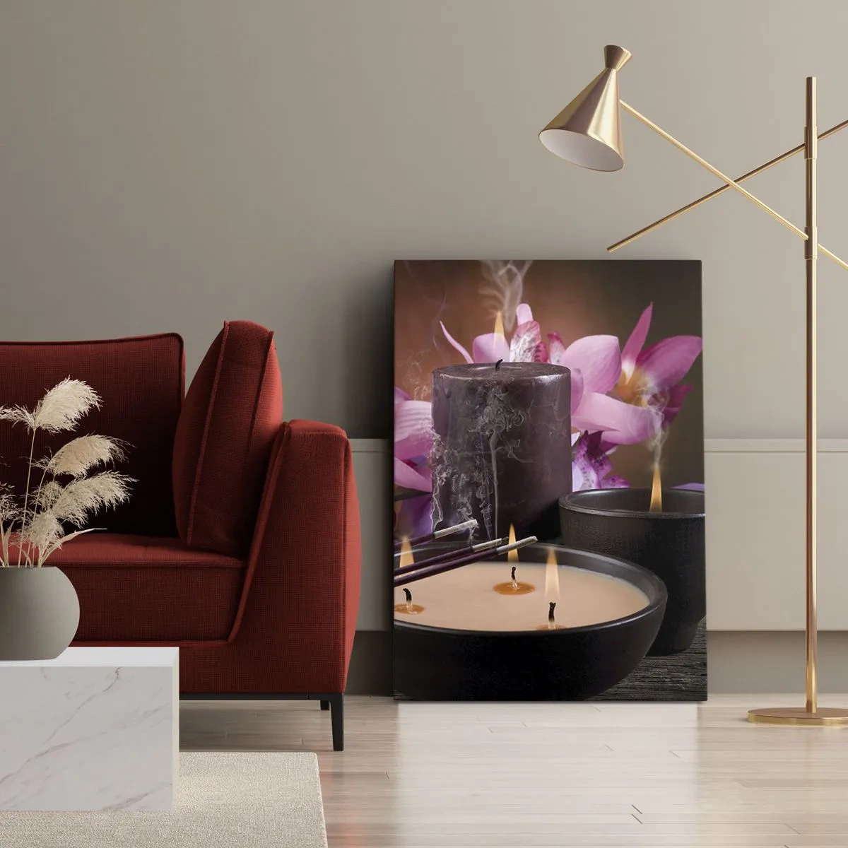 Vászonkép - Megtisztítani az elmét, megnyugtatni a testet - 70x100 cm