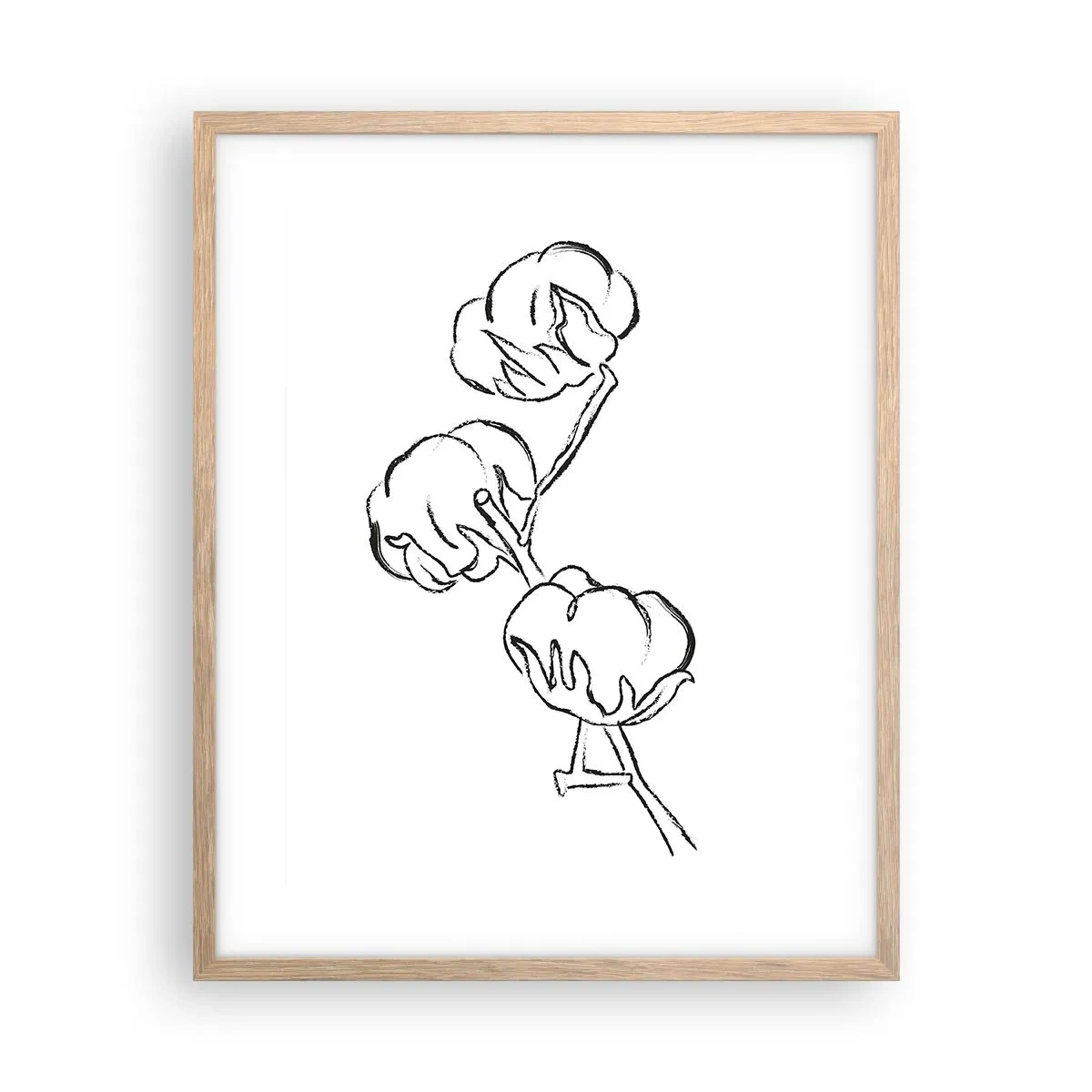 Poszter világos tölgy keretben - Pamut pehely - 40x50 cm