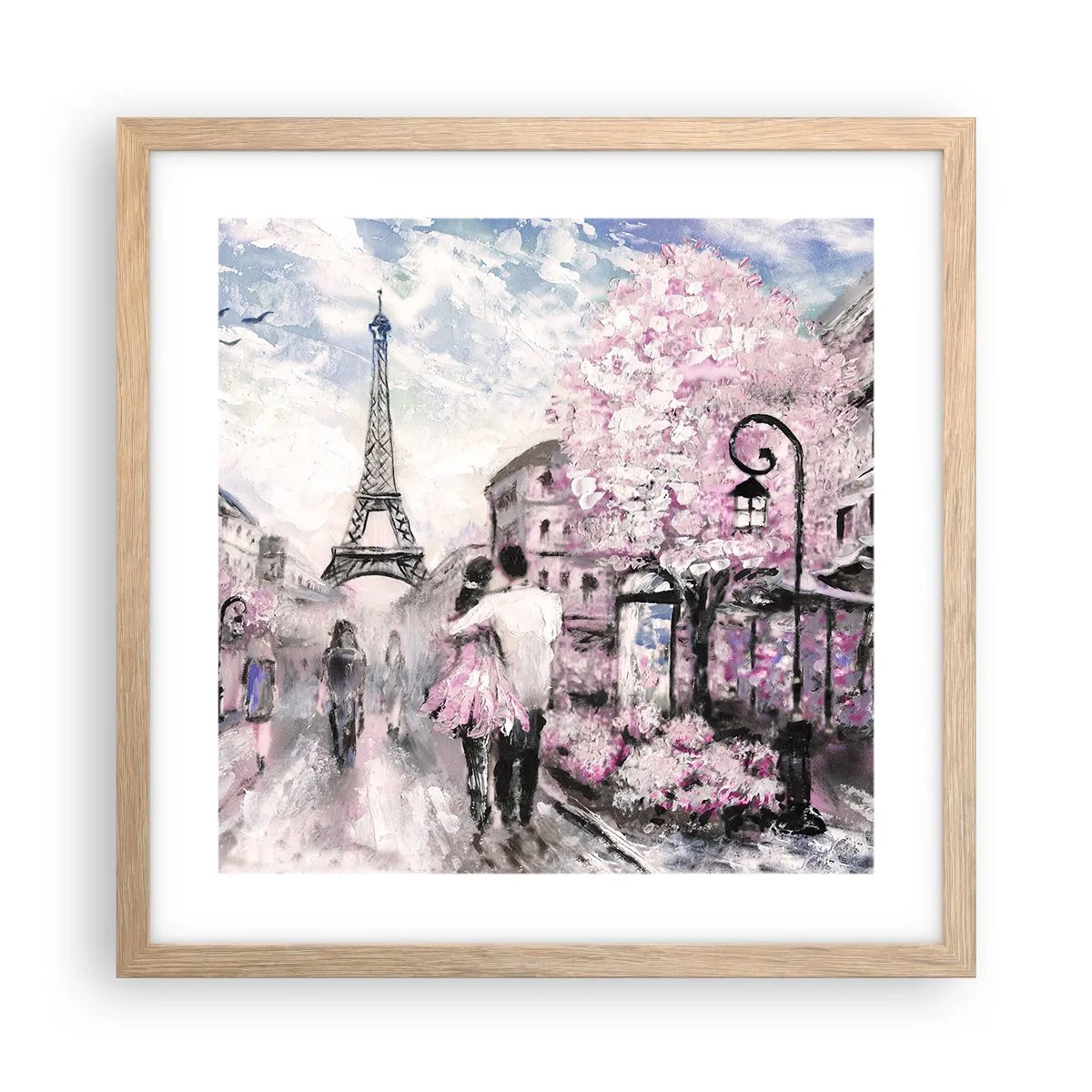 Poszter világos tölgy keretben - Ha szerelmesnek lenni, akkor a... - 40x40 cm