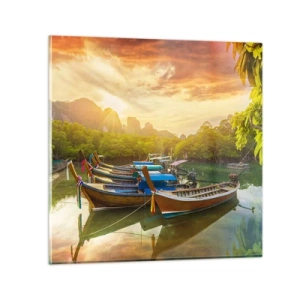 Üveg kép - Egy dolgos nap előtt - 60x60 cm