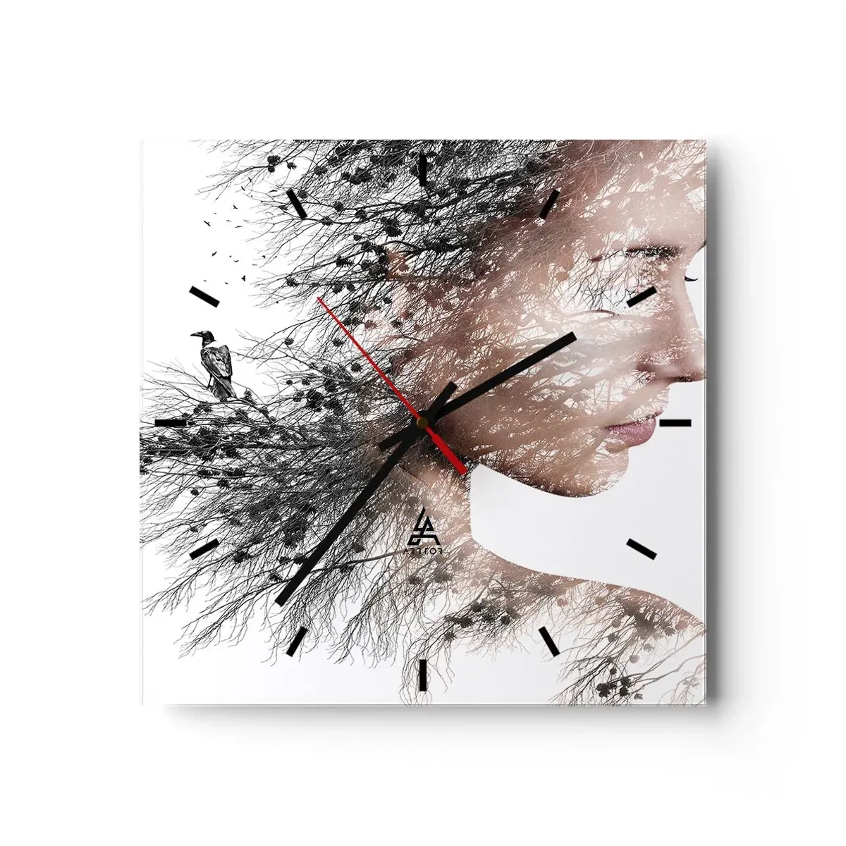 Falióra, Óra - Az erdő szelleme - 40x40 cm