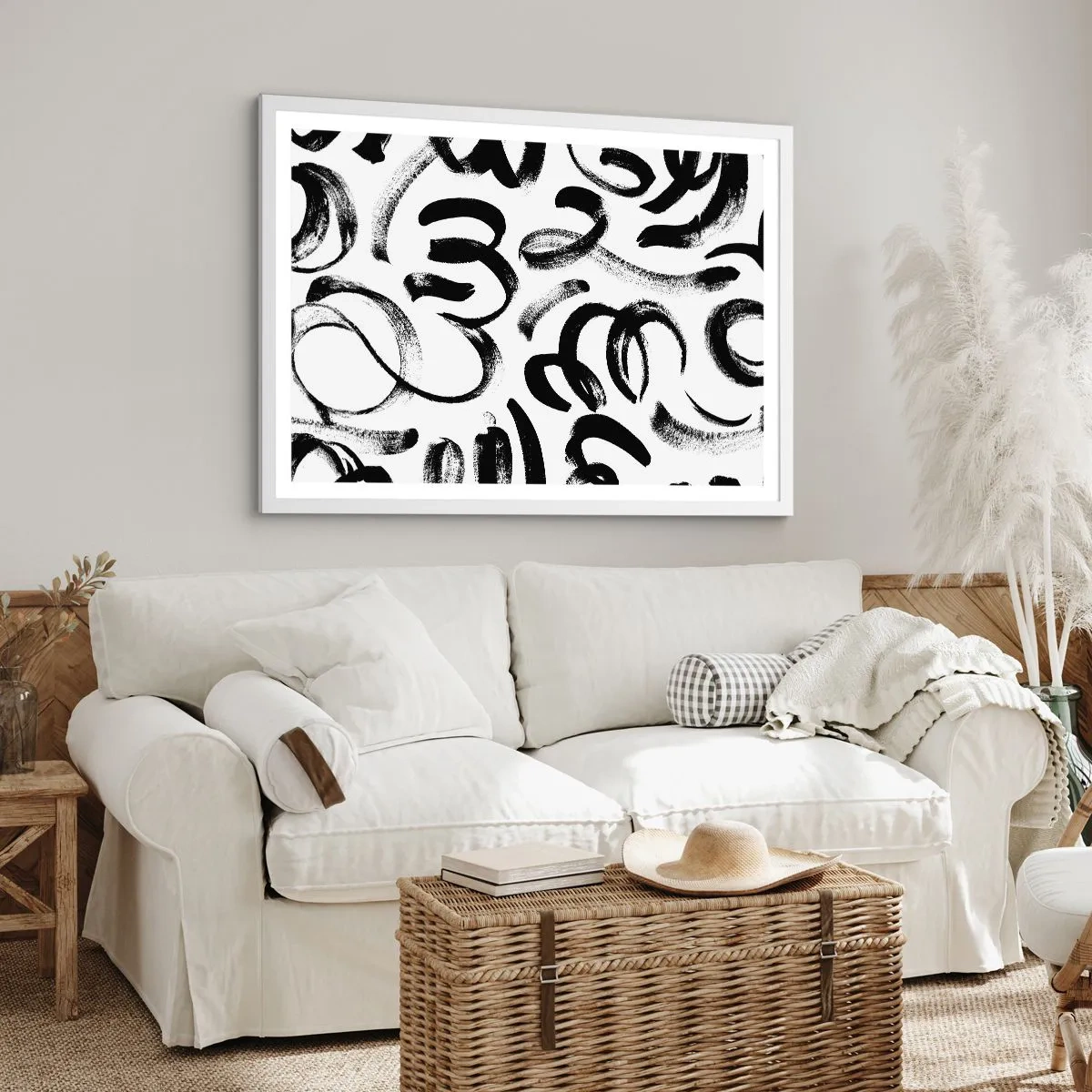 Poszter fekete keretben - Feketén-fehéren - 100x70 cm