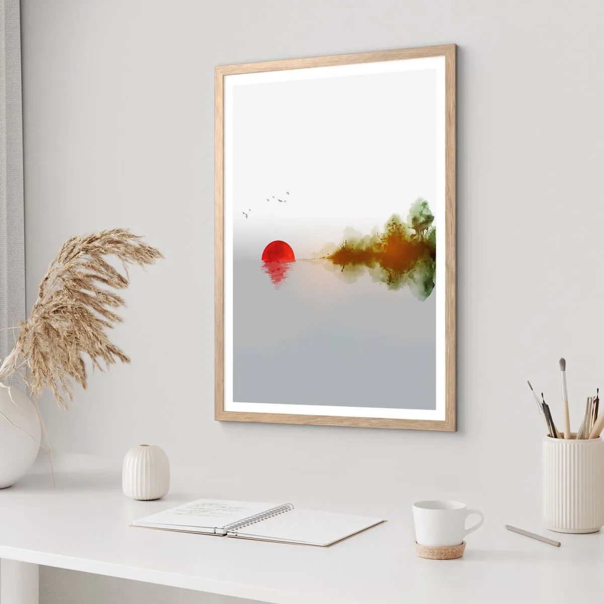 Poszter világos tölgy keretben - A béke ígérete - 40x50 cm