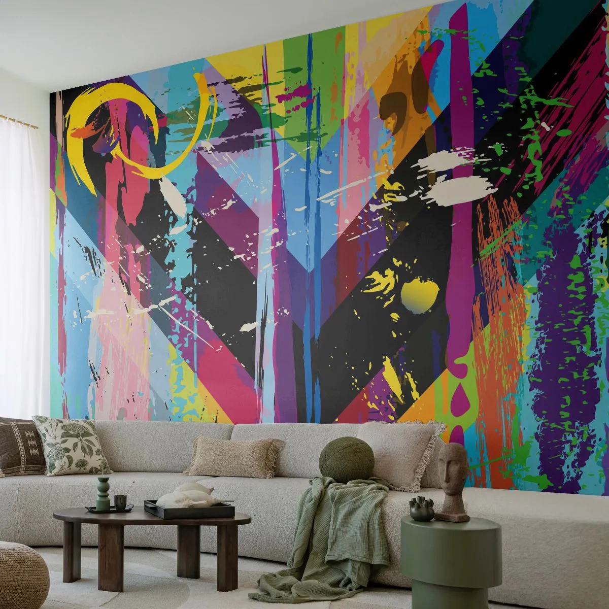 Öntapadós Fotótapéta Deluxe Sticker - Fentről lefelé - Absztrakció, Darab, Grafika - 250x175 cm