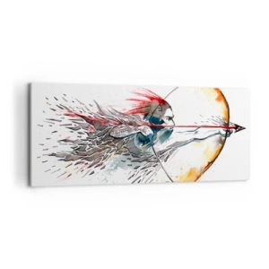Vászonkép - Mitikus harcos tüzes íjjal - 120x50 cm